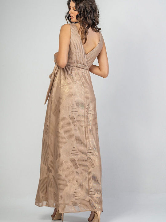 Summer Maxi Dress for Wedding / Baptism Beige