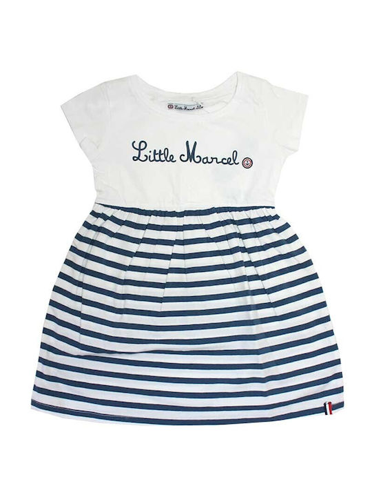 Little Marcel Kids Dress Striped Short Sleeve Blue