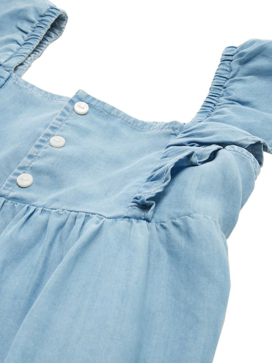 Children's Dress Sleeveless Denim Light Blue