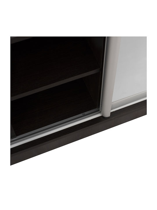 Dulce Entry Furniture with Mirror / Hanger / Shoe Rack & Wardrobe Wenge 118x45x210cm