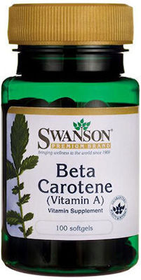 Swanson Beta Carotene Vitamin A Vitamin for Hair, Skin & Antioxidant 25000iu 100 softgels