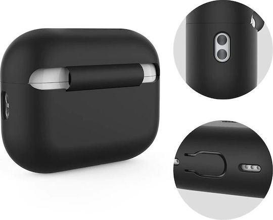 Baykron Premium Hülle Silikon in Schwarz Farbe für Apple AirPods Pro