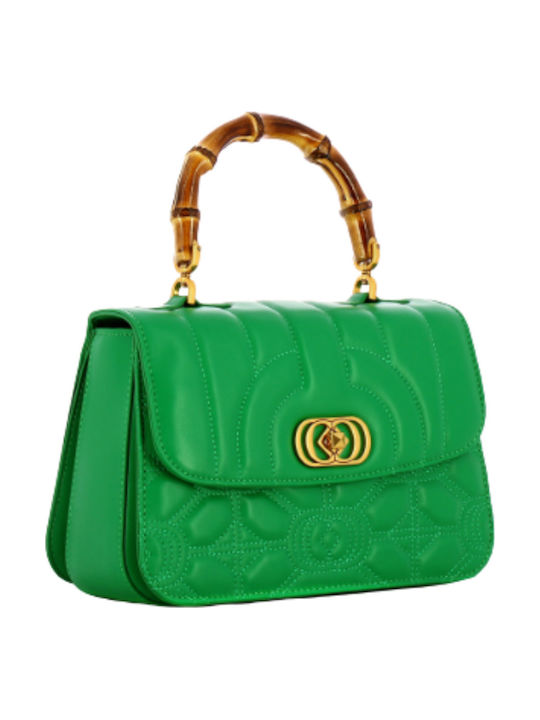 Geantă Dama De Mână De Umar Verde Din Piele