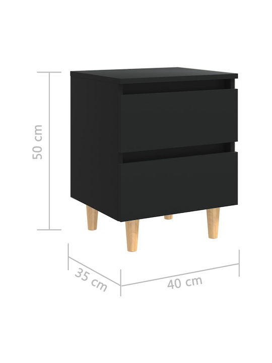 Nachttisch Black 40x35x50cm