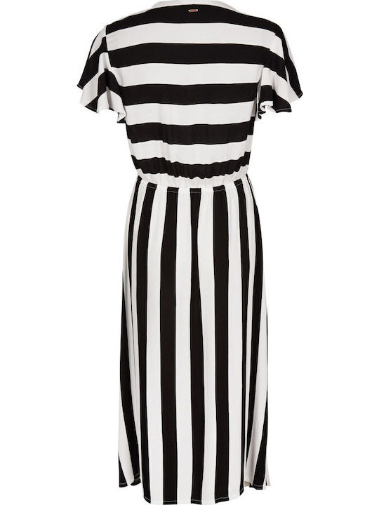 Sommer Midi Damenkleid Schwarz