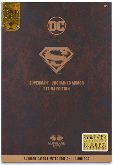 Mcfarlane Toys DC Comics Superman Unchained Armor Patina Gold Label Action Figure 18cm