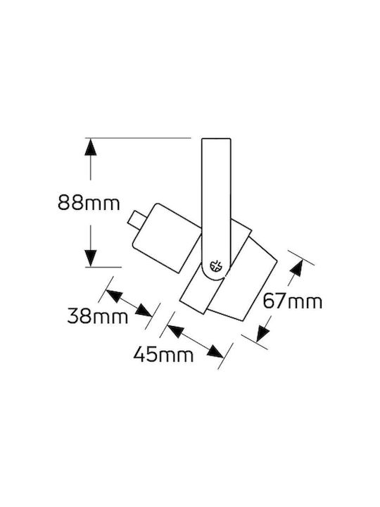 Geyer Einzel Spot mit Fassung GU10 in Weiß Farbe