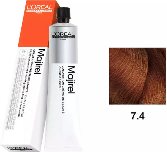 L'Oréal Professionnel Majirel Боя за коса 7.4 Медно русо 50ml