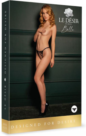 Le Désir Γυναικείο Sexy String Αυτοκινήτου Μαύρο