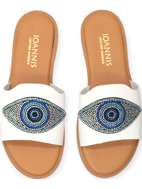 Sandale Casual Damă Din Piele Alb