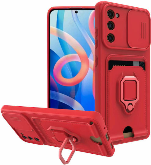 Bodycell Multifunction Back Cover Μεταλλικό με Λουράκι Κόκκινο (Galaxy S20 FE)
