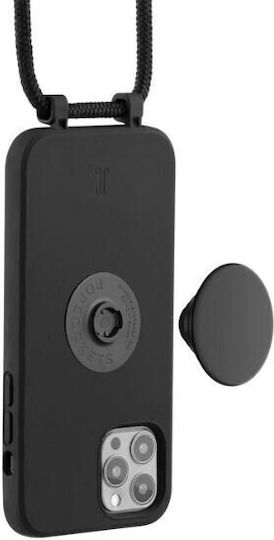 Just Elegance PopGrip Back Cover Σιλικόνης Μαύρο (iPhone 13 Pro Max)