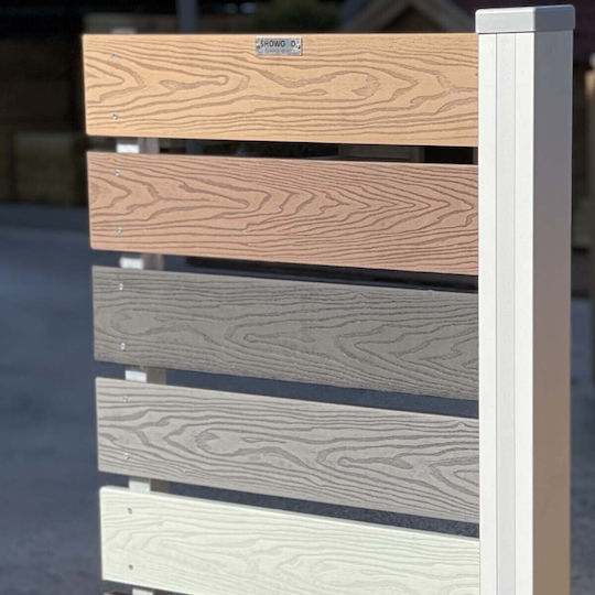 Showood 3D Πάνελ Τοίχου Κήπου Γκρι Ανοιχτό από WPC 360x2x12εκ. Γκρι