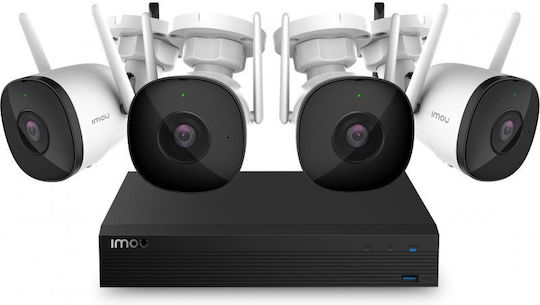 Imou Surveillance System 4 Cameras Wireless Cameras IP 1080p with Recorder NVR & Hard Disk 1TB