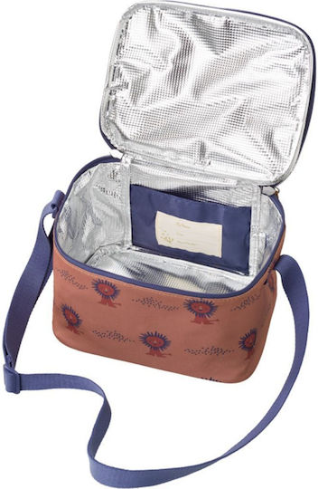 Fresk School Insulated Shoulder Lunch Bag 3.5lt Brown 18 x 15 x 23cm