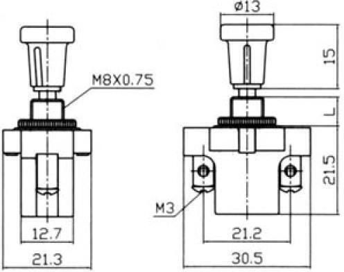 On-Off switch Pushbutton 2P 1pcs