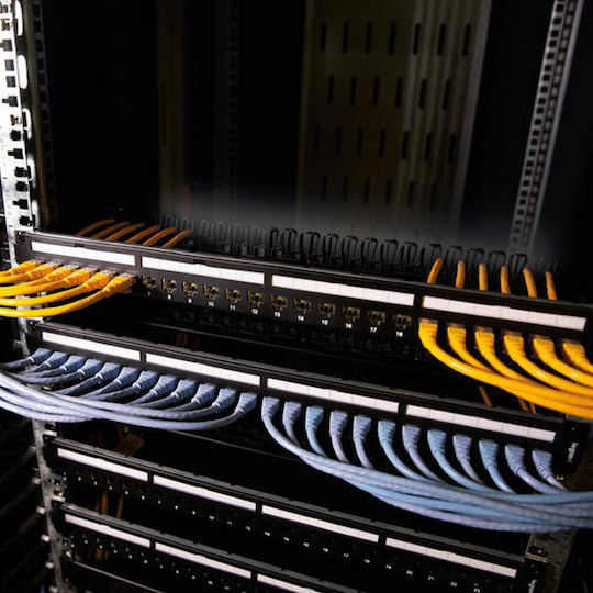 Legrand LCS³ Patch Panel Keystone για Rack 1U 24 Θυρών cat5e / cat6 / cat6a Μαύρο