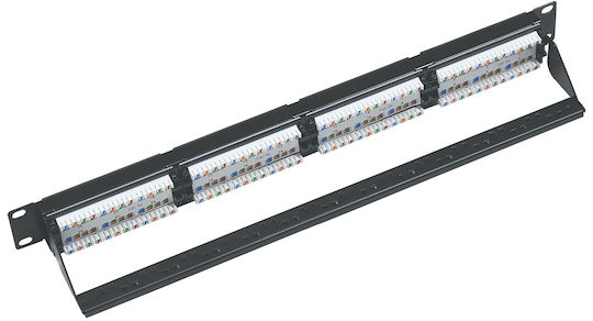 Central Patch Panel Unshielded για Rack 1U 19" 24 Θυρών cat6 Γκρι