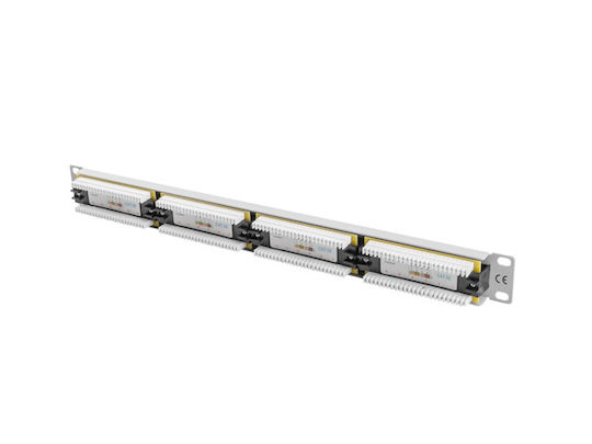 Lanberg Panou Patch pentru Rack 1U 19" 24 Porturi cat5e Gri