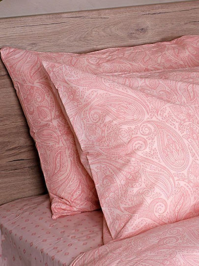 Sunshine Сет Чаршафи с Ластик 105x205+30см. Cotton Feelings 2040 Розов 3бр
