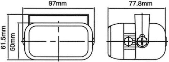 Sirius Προβολείς Παραλληλόγραμμο 9.7x7.8x5cm 2τμχ