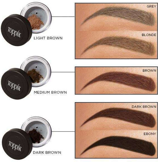 Toppik Brow Building Fiber Set Medium Brown Eyebrow Makeup Powder In Brown Shade 1.2gr