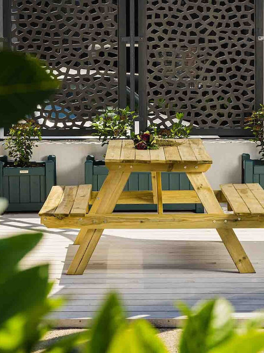 Ξύλινο Τραπέζι Εξωτερικού Χώρου 150x150x75εκ.