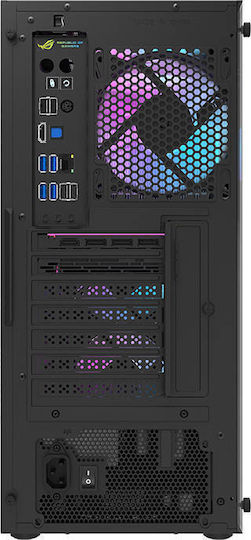 Darkflash DK351 Gaming Midi Tower Κουτί Υπολογιστή με Πλαϊνό Παράθυρο Μαύρο