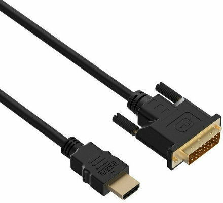 SGL Кабел DVI-D мъжки - HDMI мъжки 1.5м Черен (200398)