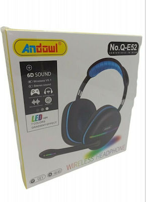 Andowl Q-E52 Über Ohr Gaming-Headset mit Verbindung Bluetooth Schwarz