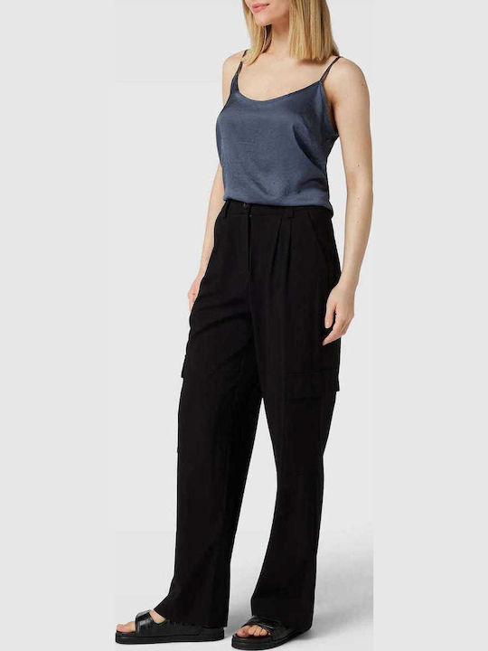 Women's Summer Blouse with Straps Blue