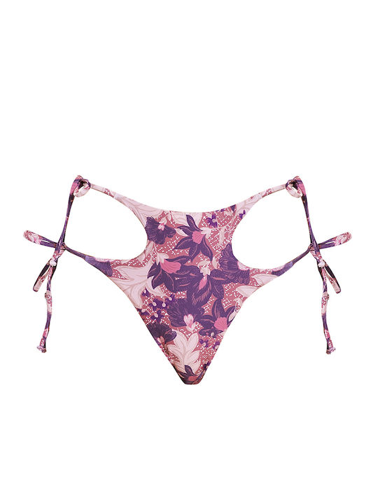 Pretty Me CASSANDRA Bikini Alunecare Talie înaltă cu Șnururi