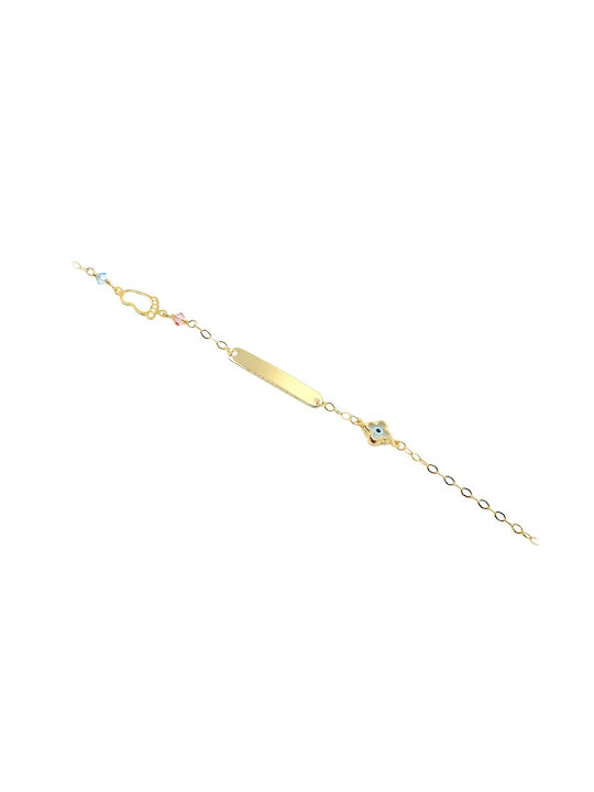 PRECIOUS - CHILDREN'S IDENTITY BRACELET IN GOLD K14 ADB-K-301