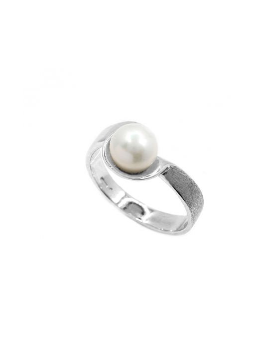 ART D OR - RING IN WHITE GOLD K14 WITH PEARL ADR-P-140