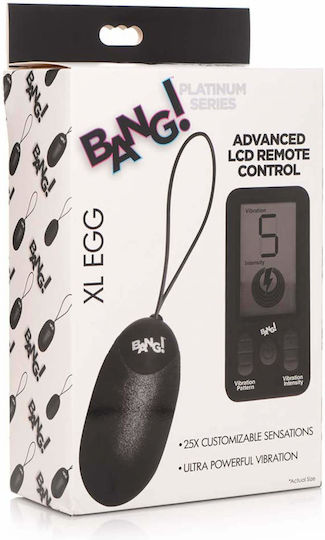 XR Δονητής Egg με Απομακρυσμένο Έλεγχο Μαύρος