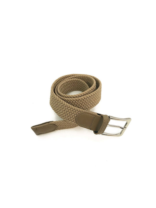 Ustyle Men's Knitted Elastic Belt Coffee Open