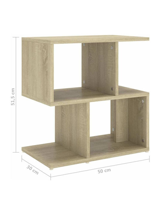 Wooden Bedside Tables Sonoma Oak 2 Pieces 50x30x51.5cm