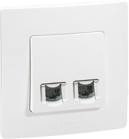 Legrand Niloe Front Double Network Socket RJ45 Cat6 White 764574