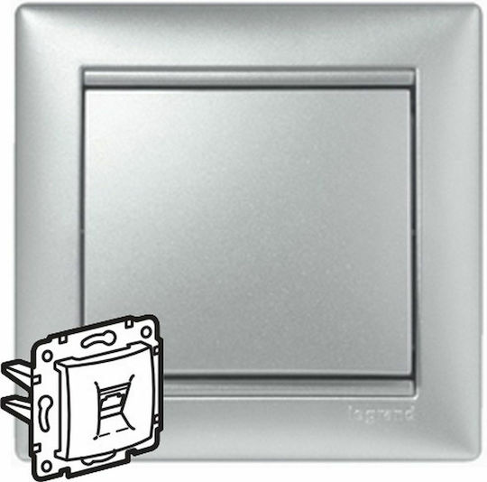 Legrand Valena Front Single Network Socket RJ45 Silver 770141