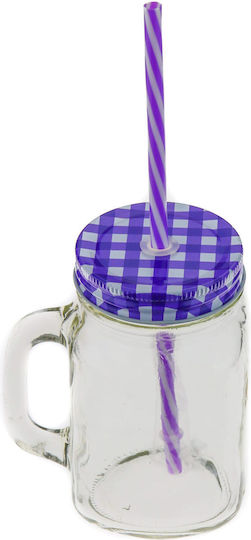 Viosarp Glass Water made of Glass with straw 400ml