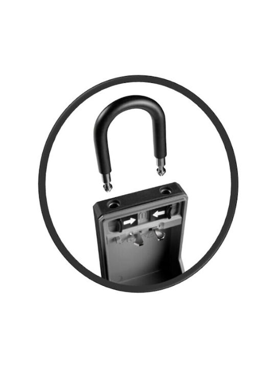 Master Lock 5480EURD Combination Key Holder with Horseshoe Metallic and Combination Dial 7.6x4.3x19.6cm