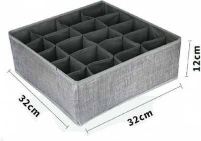 Fabric Drawer Organizer For Clothes in Gray Color 32x32x12cm 1pcs