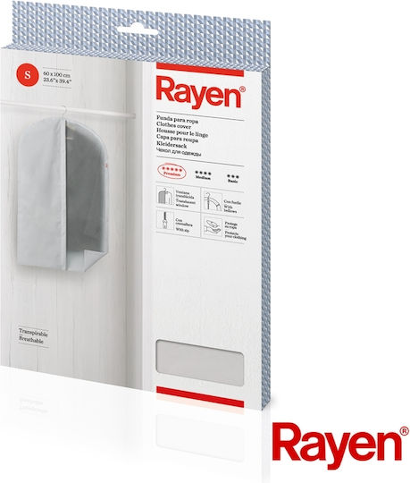 Rayen Fabric Hanging Storage Case For Clothes in White Color 60x60x100cm 1pcs