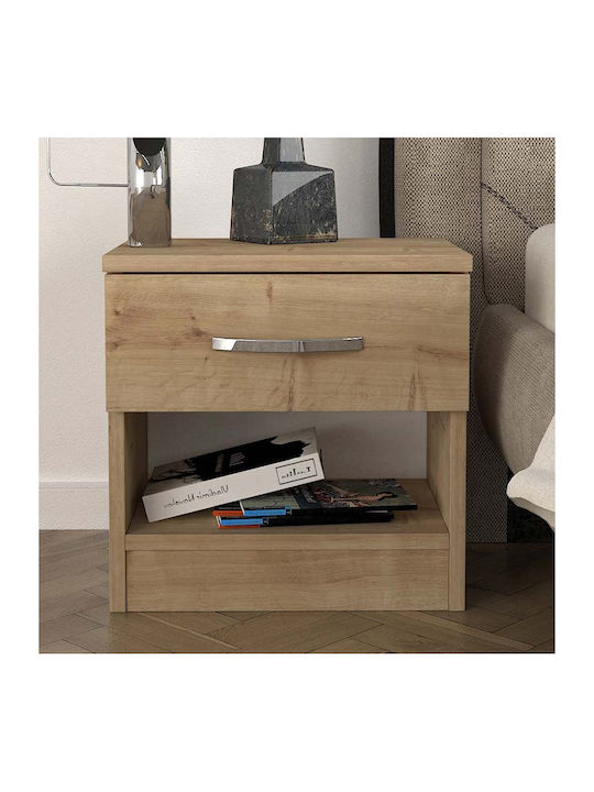 Wooden Bedside Table Oak 40x28.2x40cm