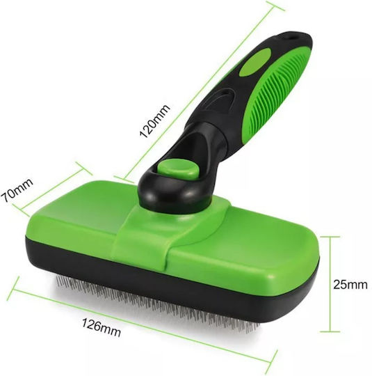 Brush Small for Short-Haired Dogs for Coat Cleaning Green