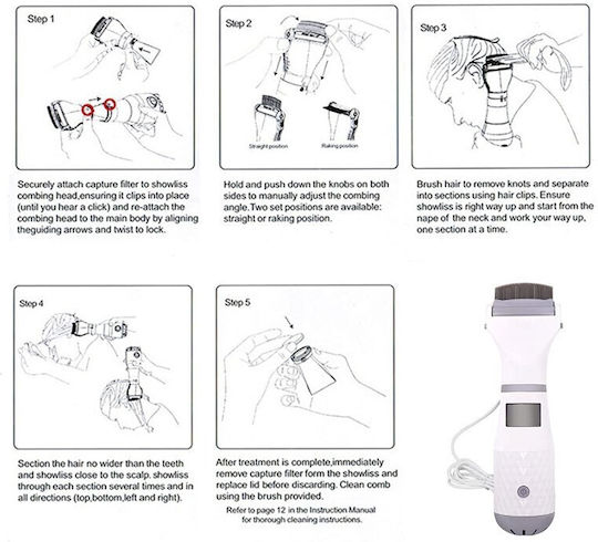 Electric Dog Comb for Flea Removal Blue
