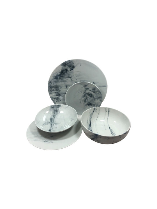 Cryspo Trio Porcelain Dinnerware Set Gray 20pcs