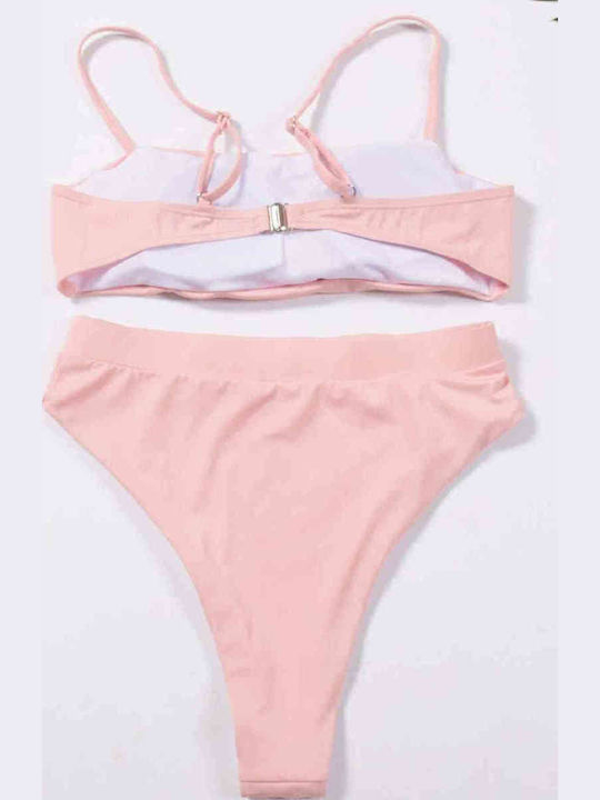Set Bikini Μπουστάκι Με Ενίσχυση Ροζ