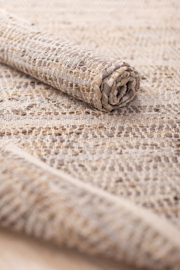 InTheBox Rombo Teppich Rechteckig Sommer Leder Beige