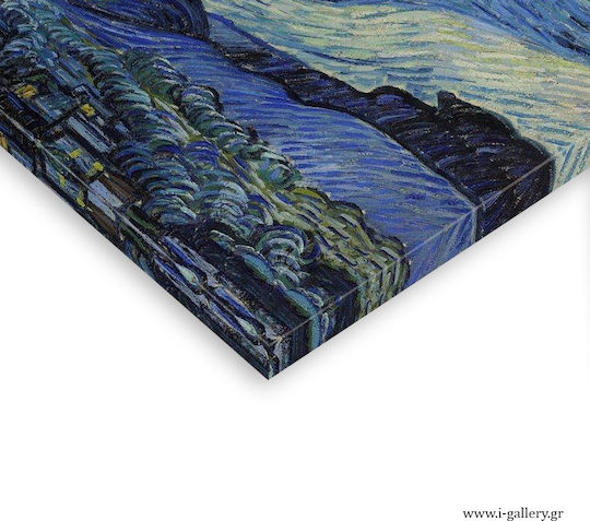 I-gallery Starry Night Van Πίνακας Αντίγραφο του Van Gogh σε Καμβά 100x70cm